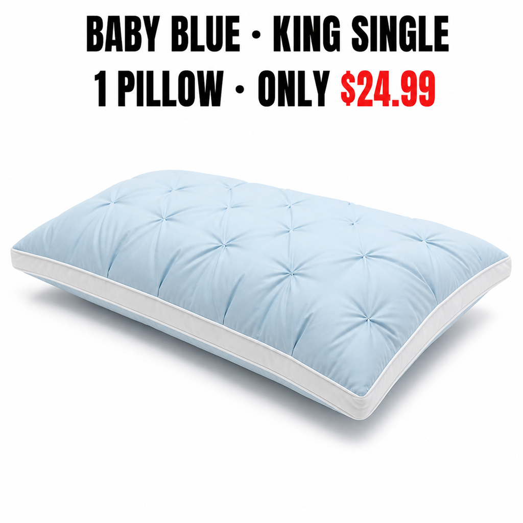 Baby Blue King/Cali King Single Pillow Mapping - Only $24.99