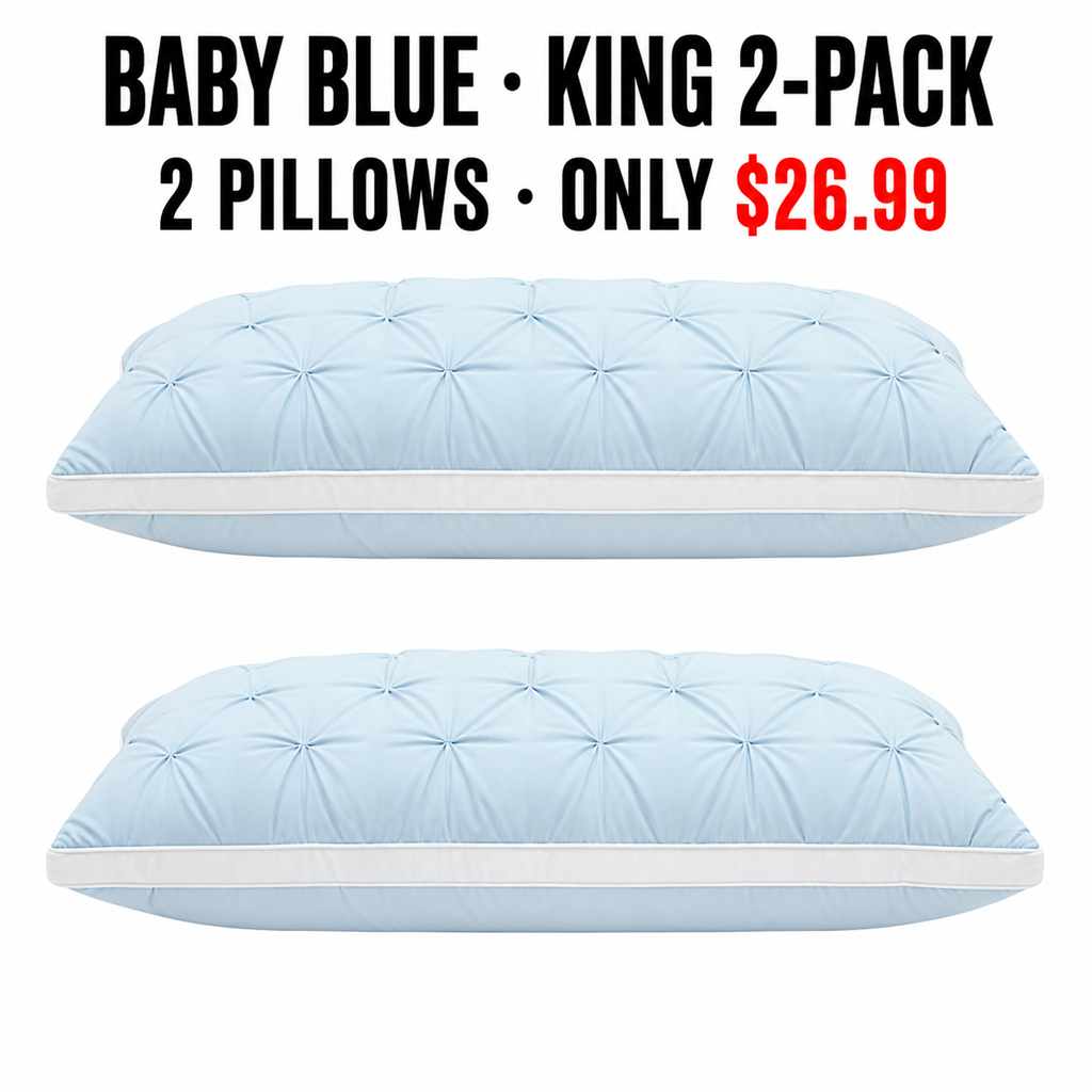 Baby Blue King/Cali King 2-Pack Pillow Mapping - Only $26.99