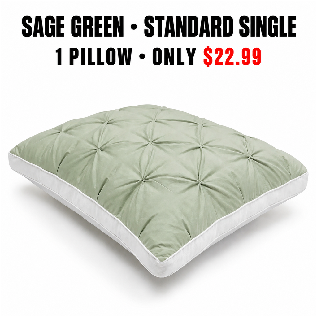 Sage Green Standard Single Pillow Mapping - Only $22.99