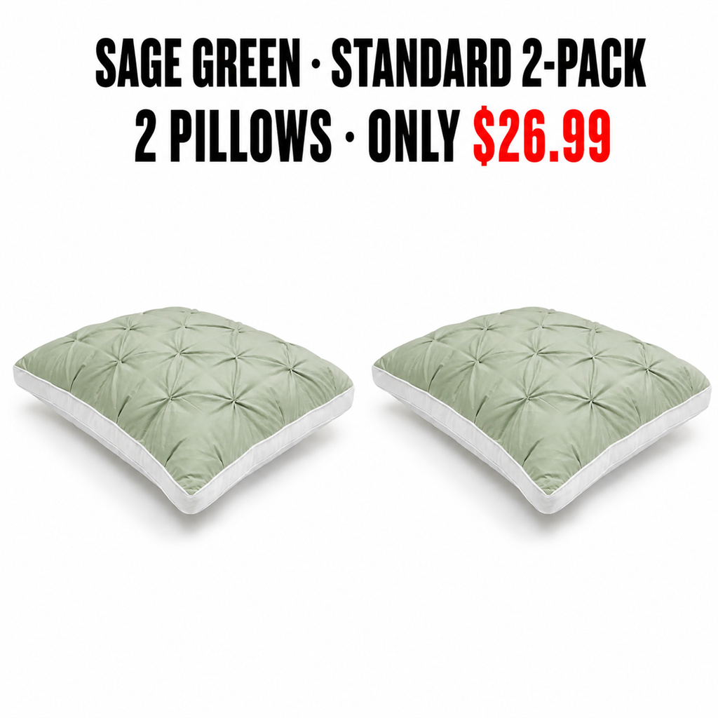 Sage Green Standard 2-Pack Pillow Mapping - Only $26.99
