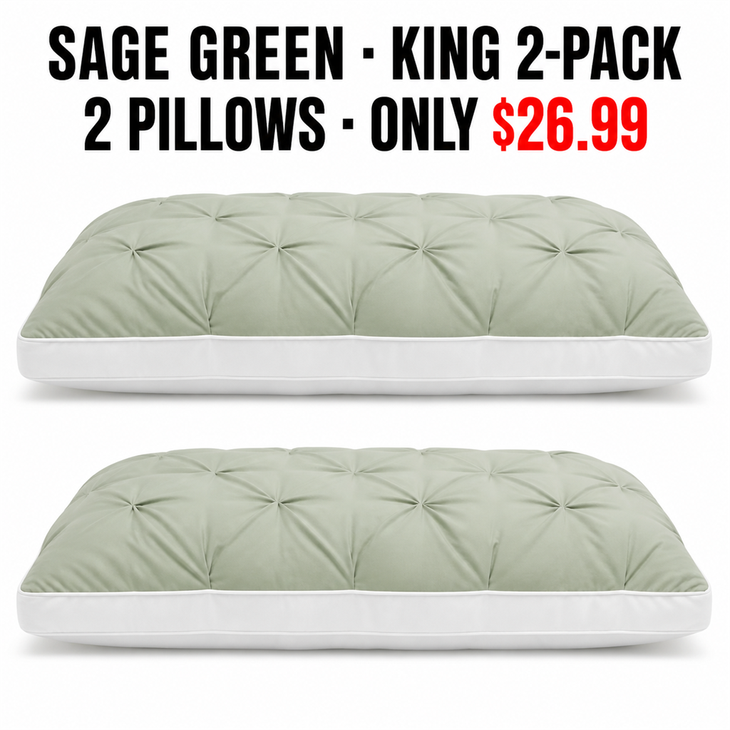 Sage Green King/Cali King 2-Pack Pillow Mapping - Only $26.99