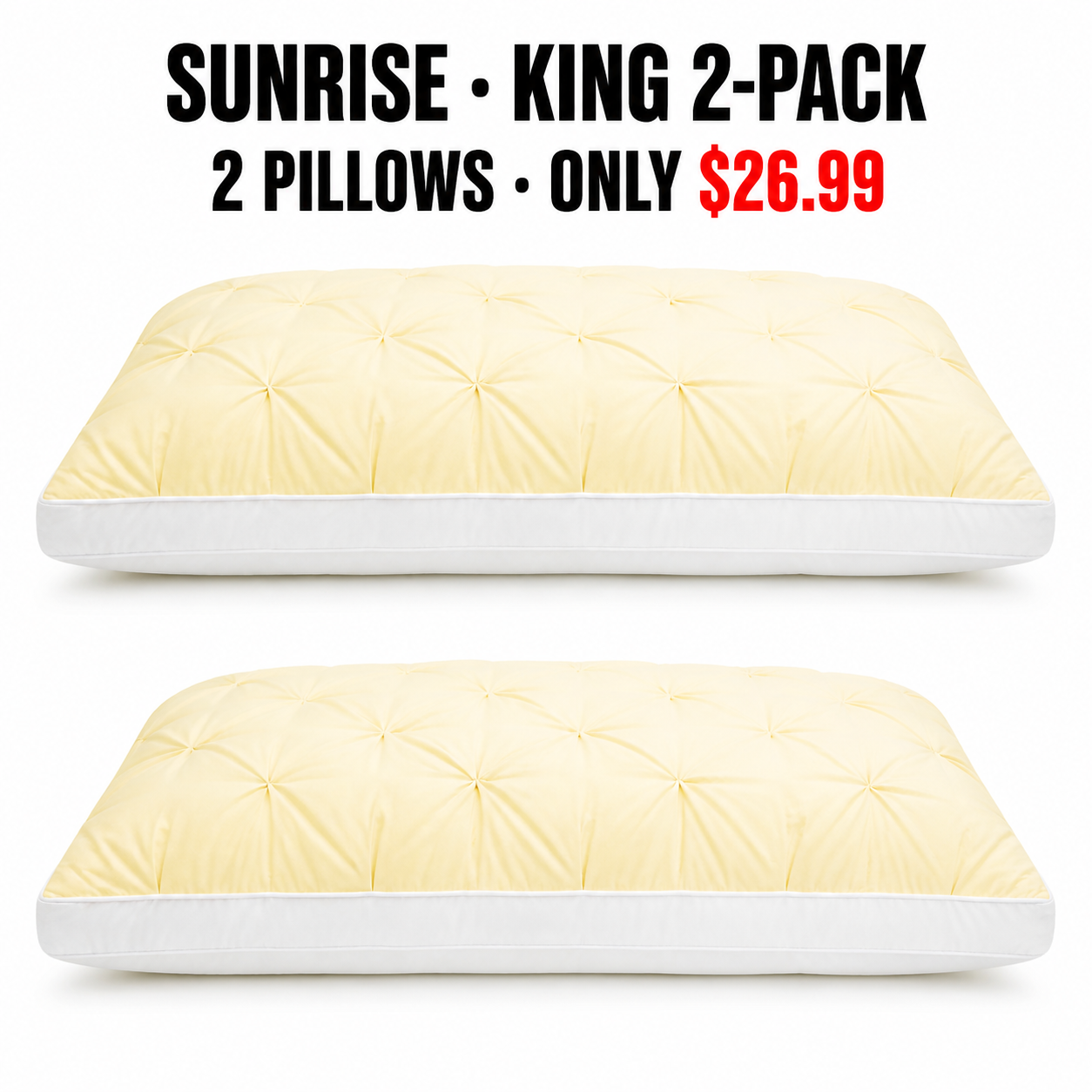 Sunrise King/Cali King 2-Pack Pillow Mapping - Only $26.99