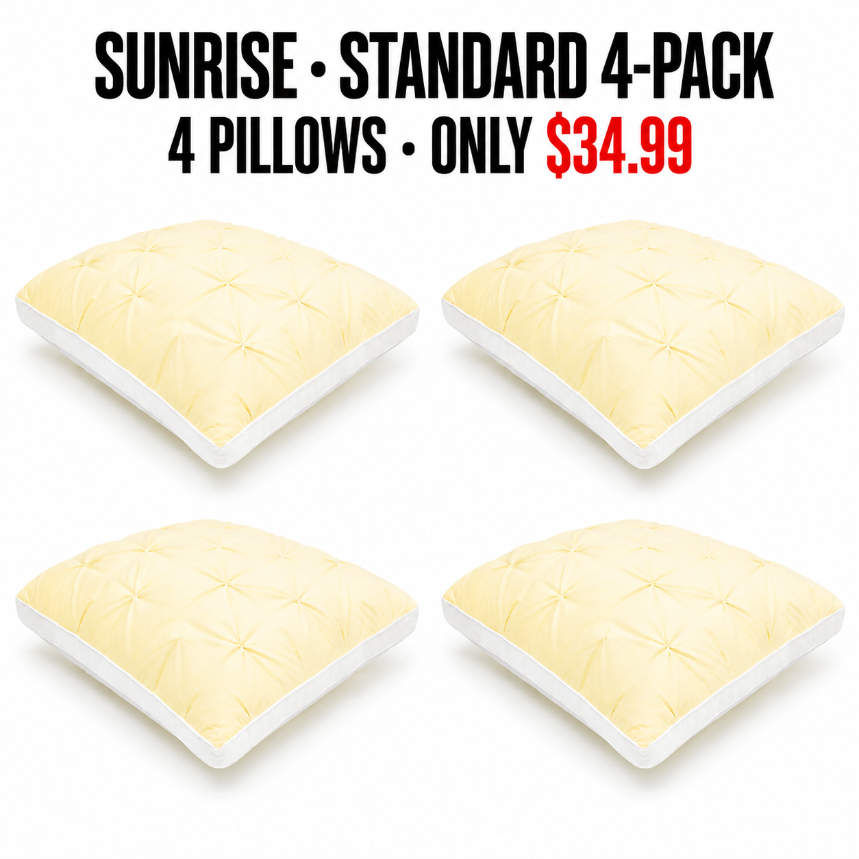 Sunrise Standard 4-Pack Pillow Mapping - Only $34.99