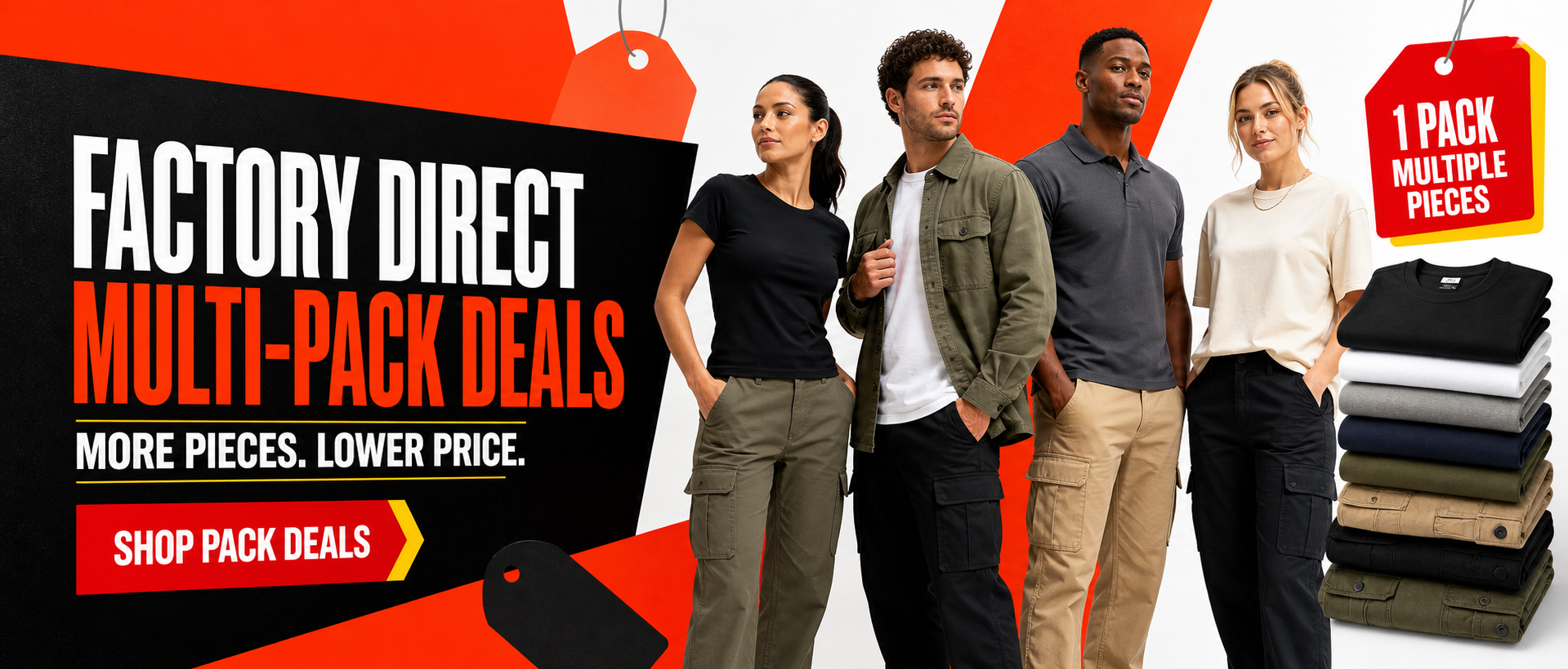 Factory-direct multi-pack clothing deals at Semiack