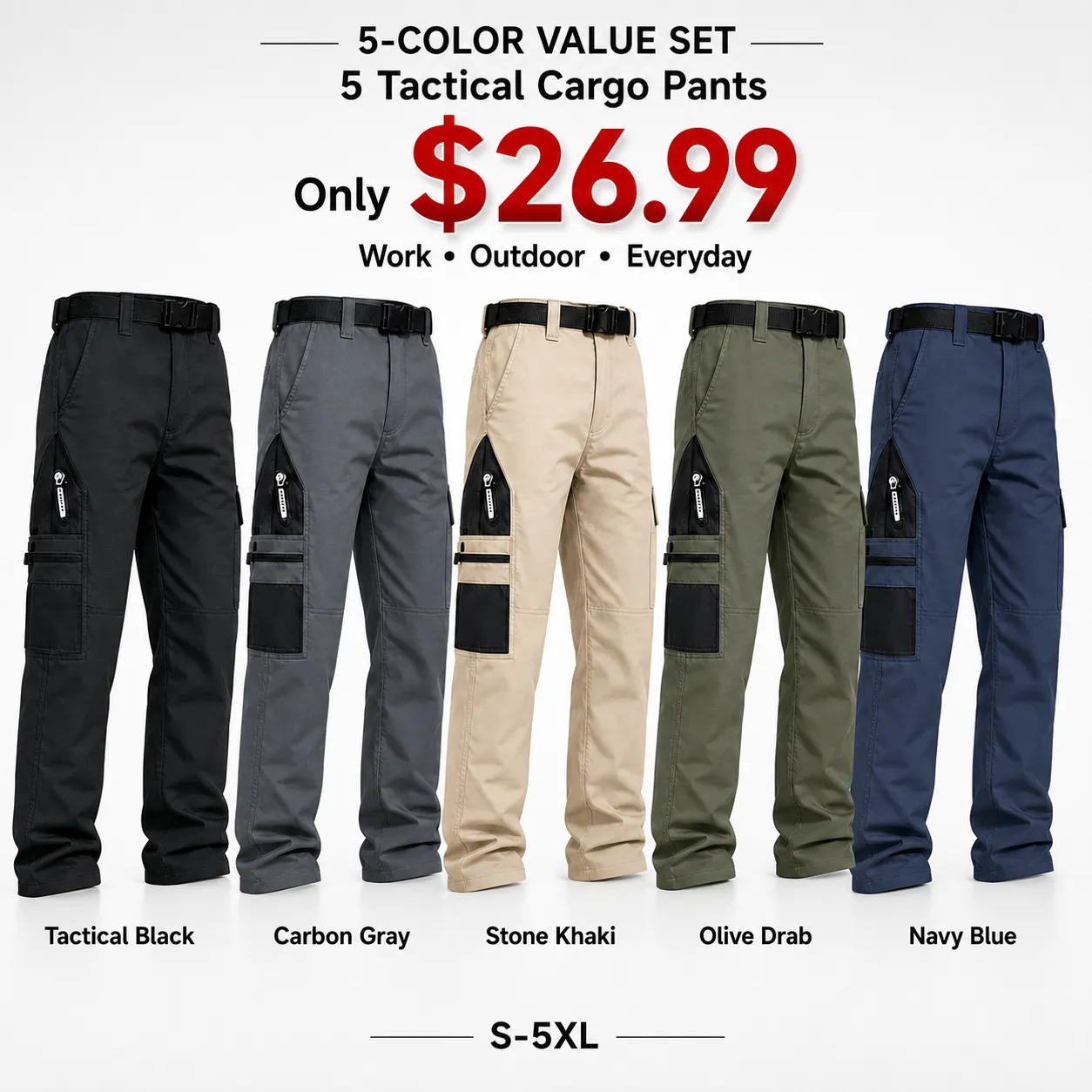 Men's Tactical Work Pants - Durable & Versatile