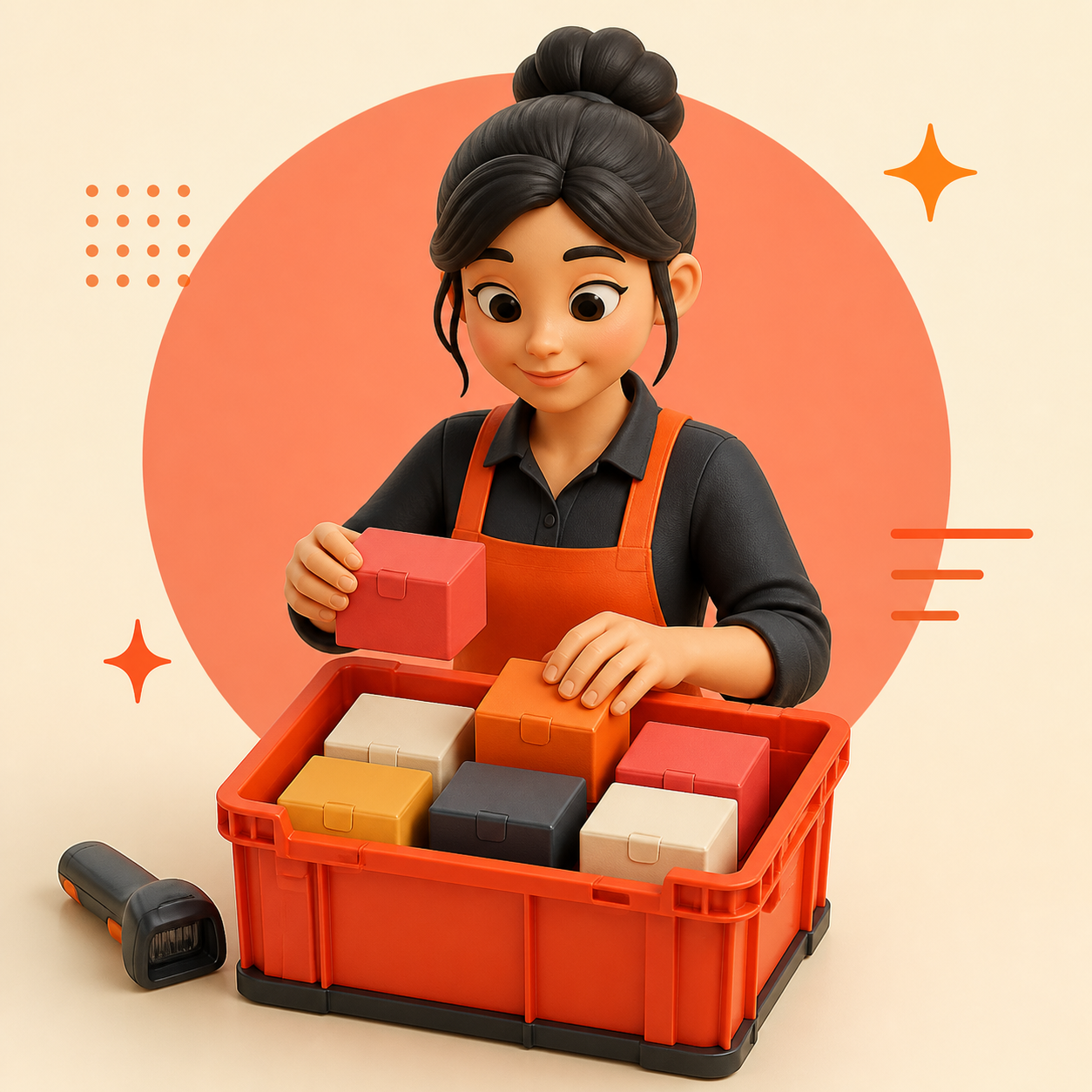Small items fulfillment illustration