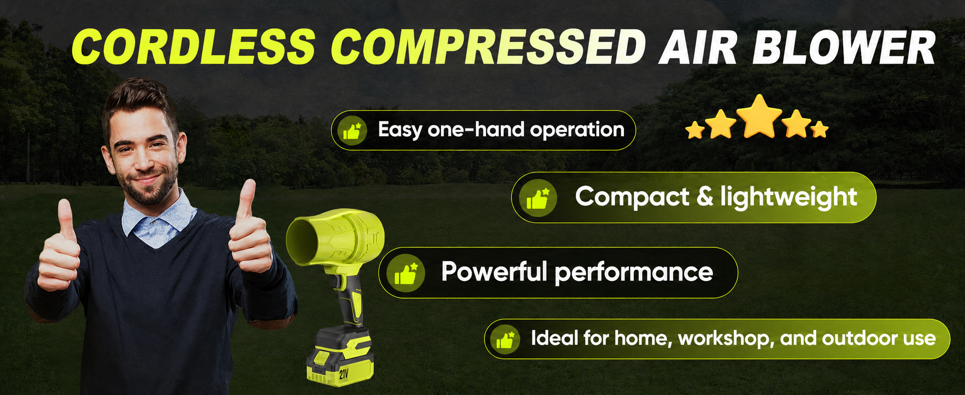 Cordless Compressed Air Blower Feature Overview