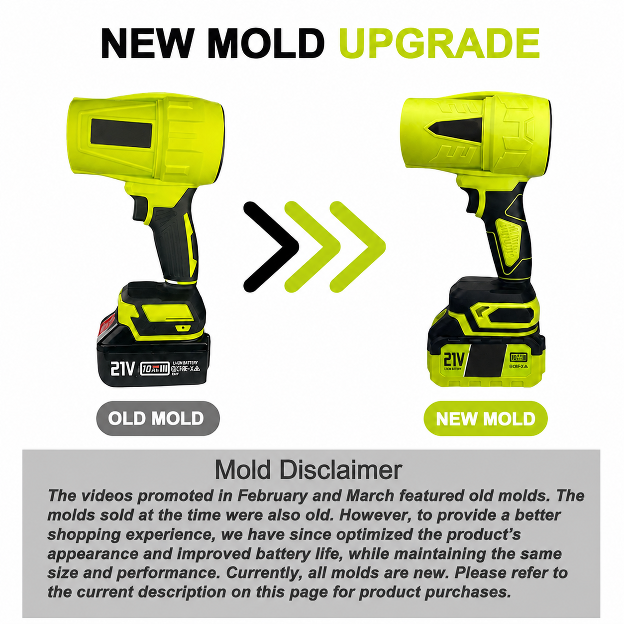 Cordless Blower Updated Housing Design