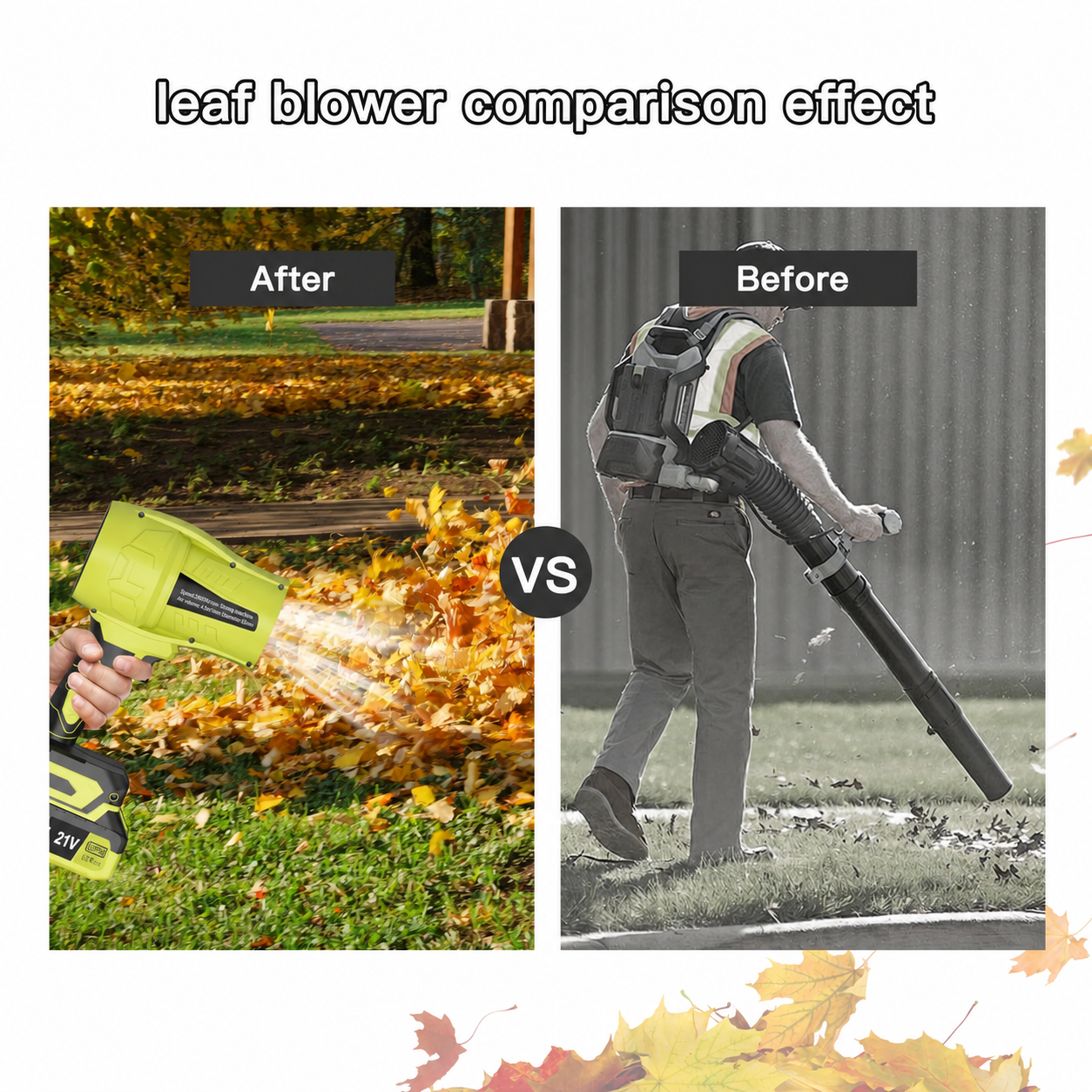 Handheld Cordless Blower Compared with a Backpack Leaf Blower