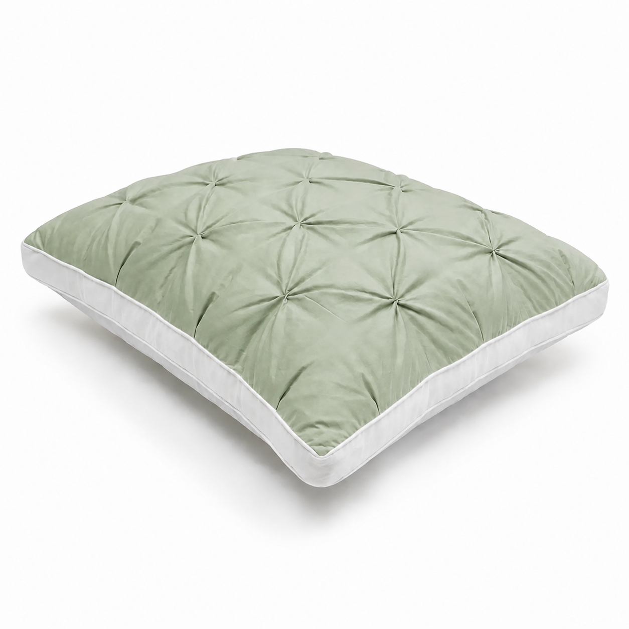 Sage Green Tufted Bed Pillow