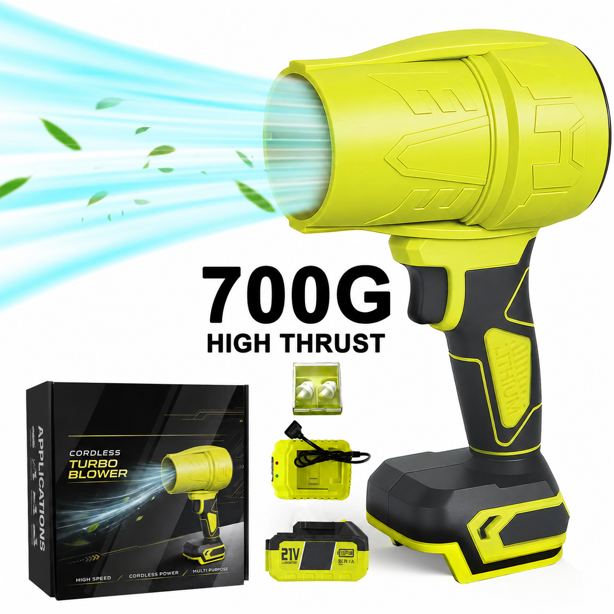 700G High-Thrust Cordless Turbo Blower Complete Set