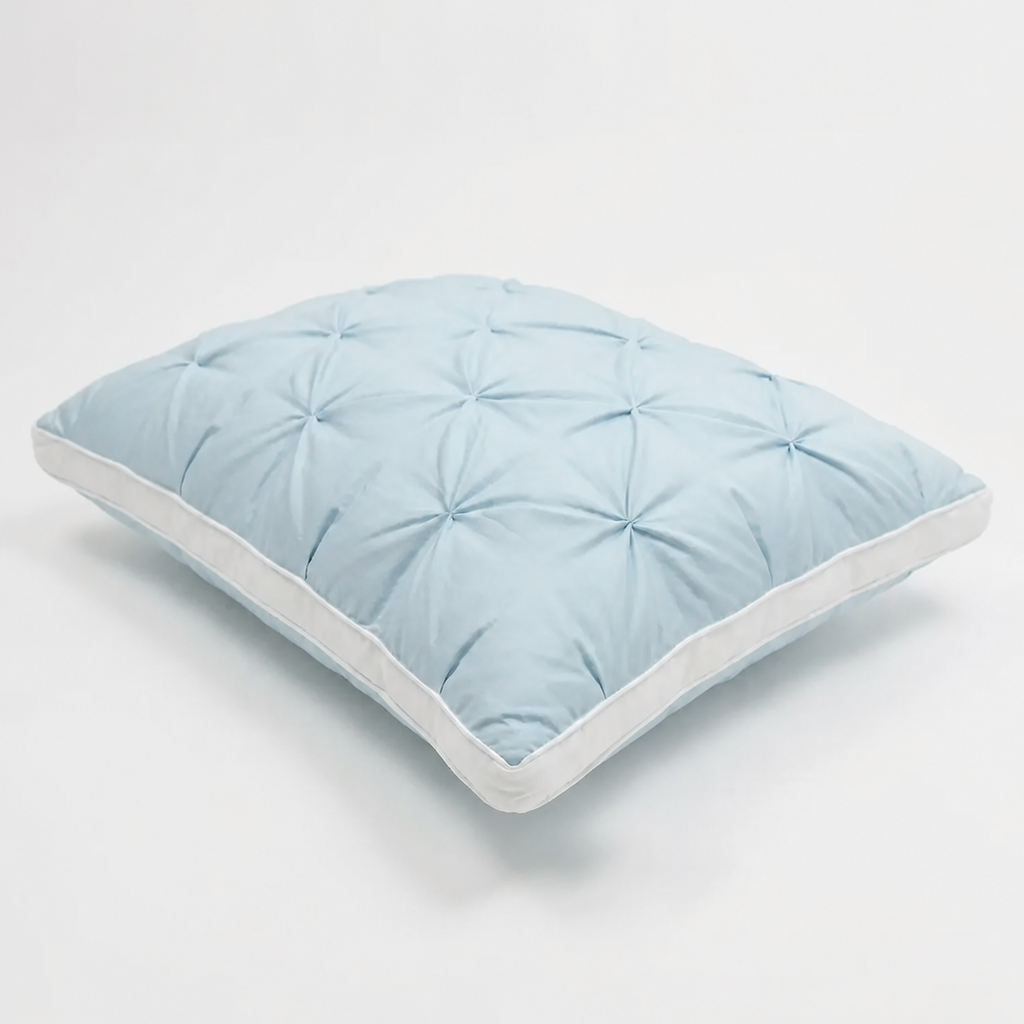 Baby Blue Tufted Bed Pillow
