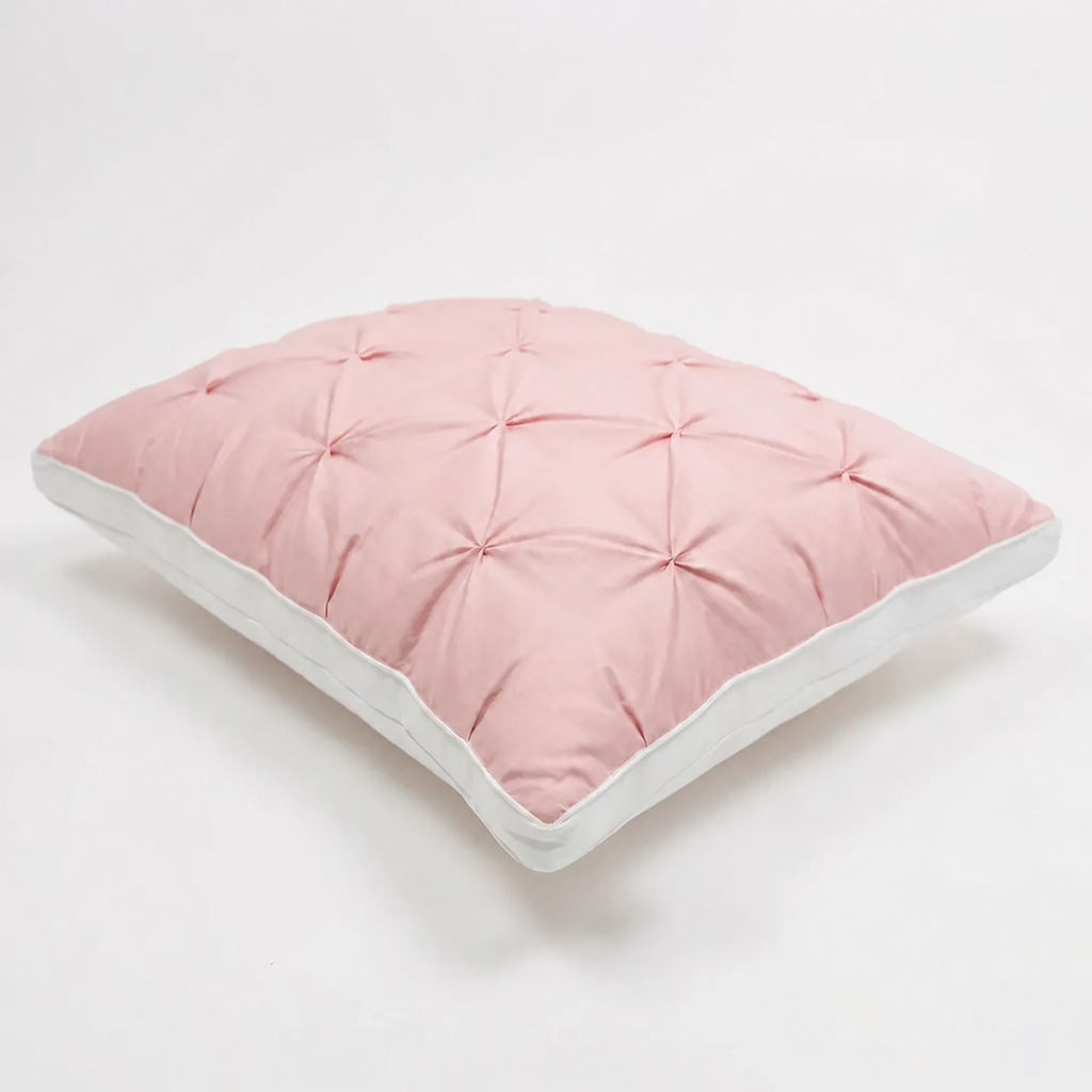 Pink Tufted Bed Pillow
