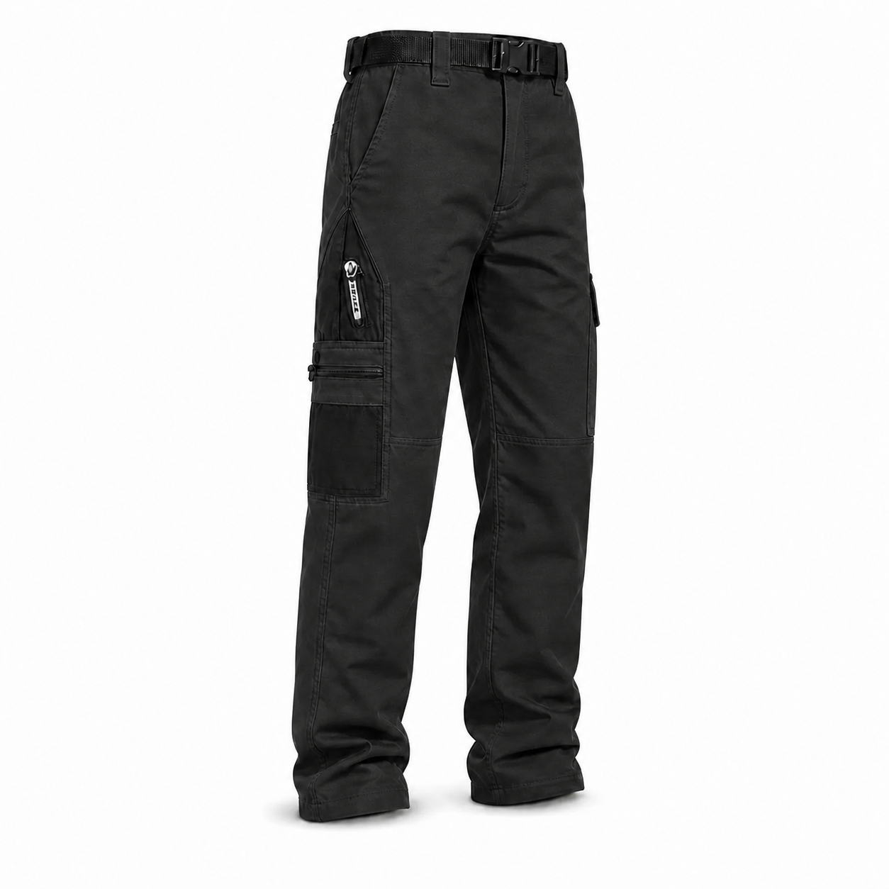 Black tactical cargo pants - single item