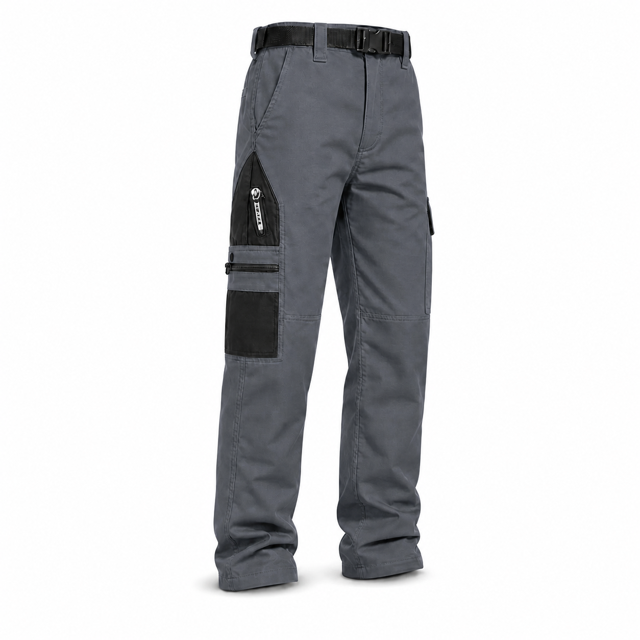 Grey tactical cargo pants - single item