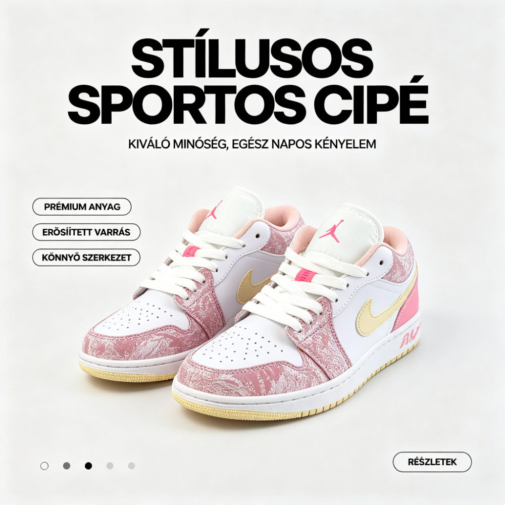 ✨👟 Air Jordan női retro stílusú sneaker｜Kényelmes bőrcipő mindennapi viselethez
