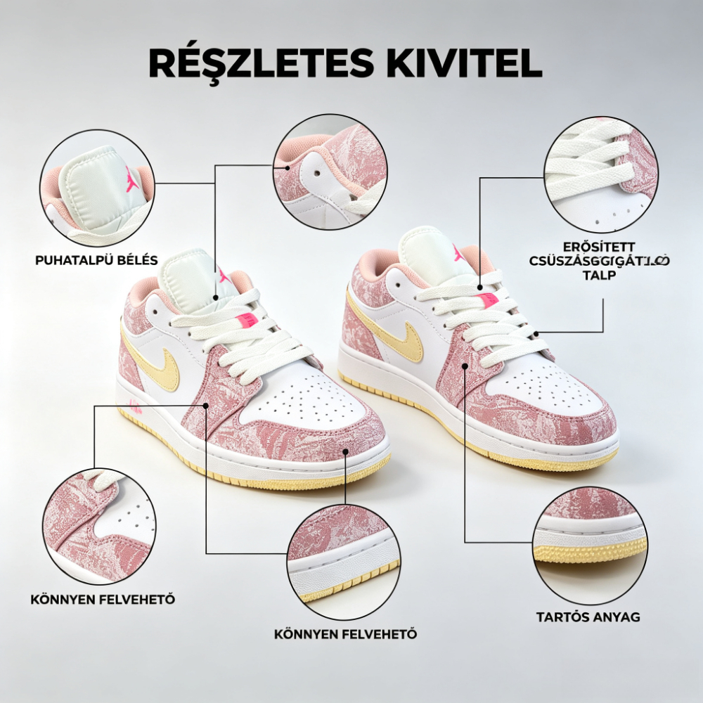 ✨👟 Air Jordan női retro stílusú sneaker｜Kényelmes bőrcipő mindennapi viselethez
