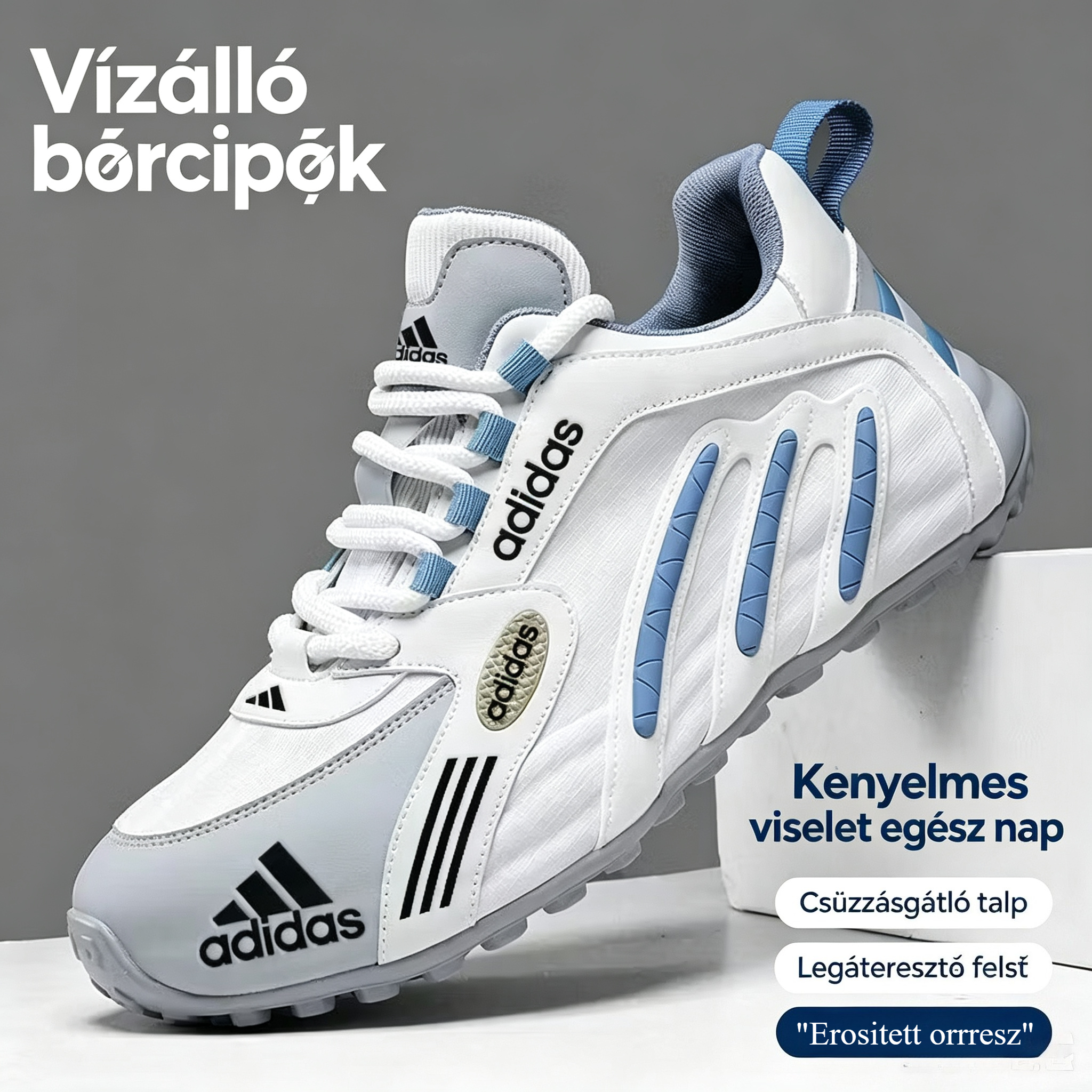 🔥 Skórzane trampki Adidas Air Hawks, wygodne obuwie sportowe do codziennego użytku