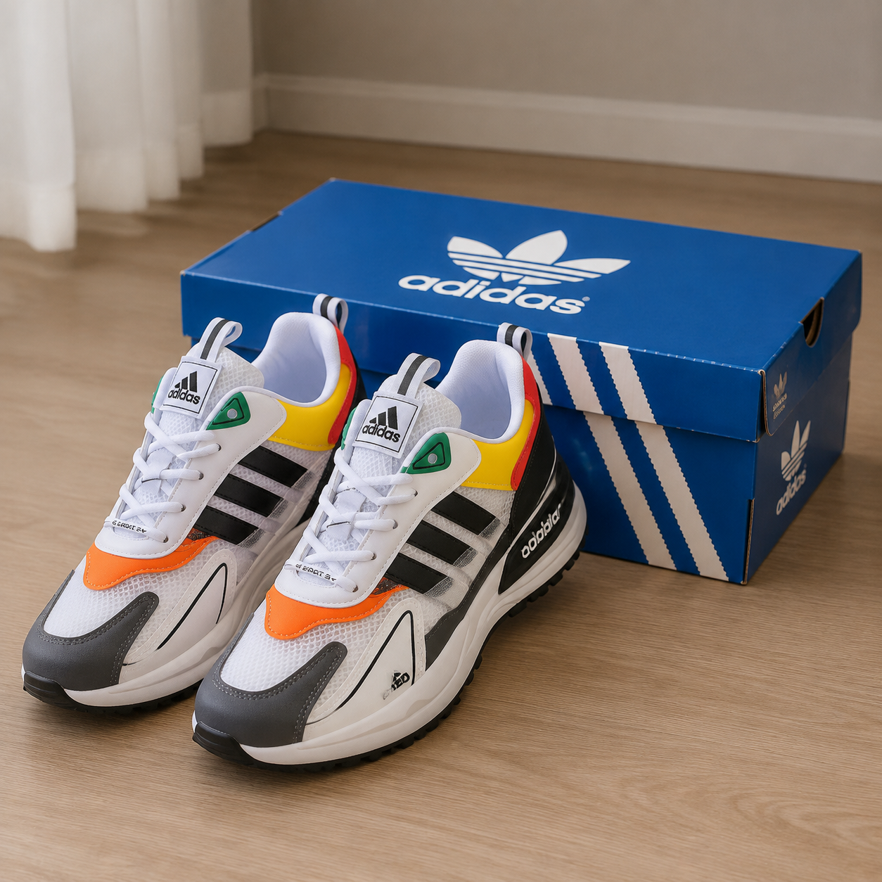 Adidas férfi sportcipők, új tavaszi kollekció, szellős