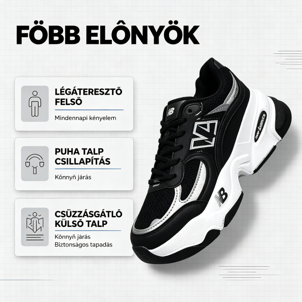 New Balance® 2026 divatos, légáteresztő edzőcipők