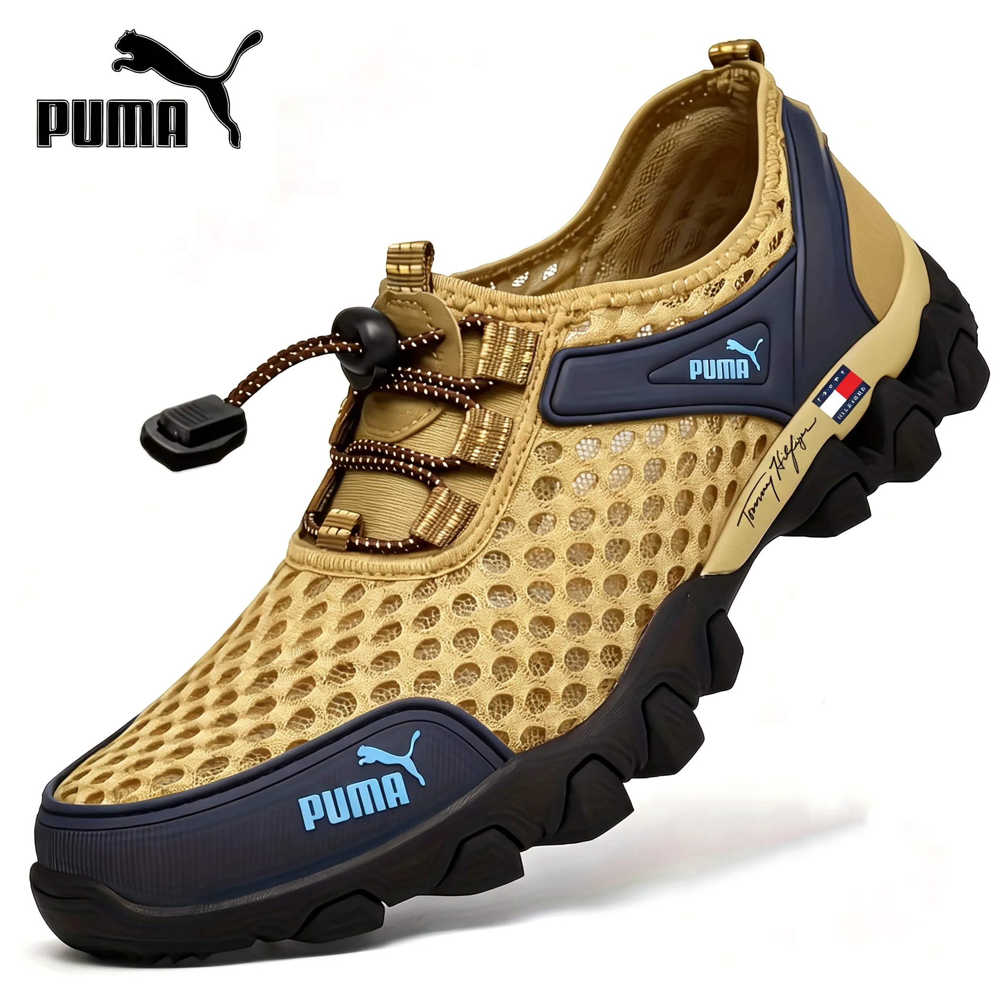 🔥👟PUMA Tommy férfi hálós túracipő gyors húzózsinórral