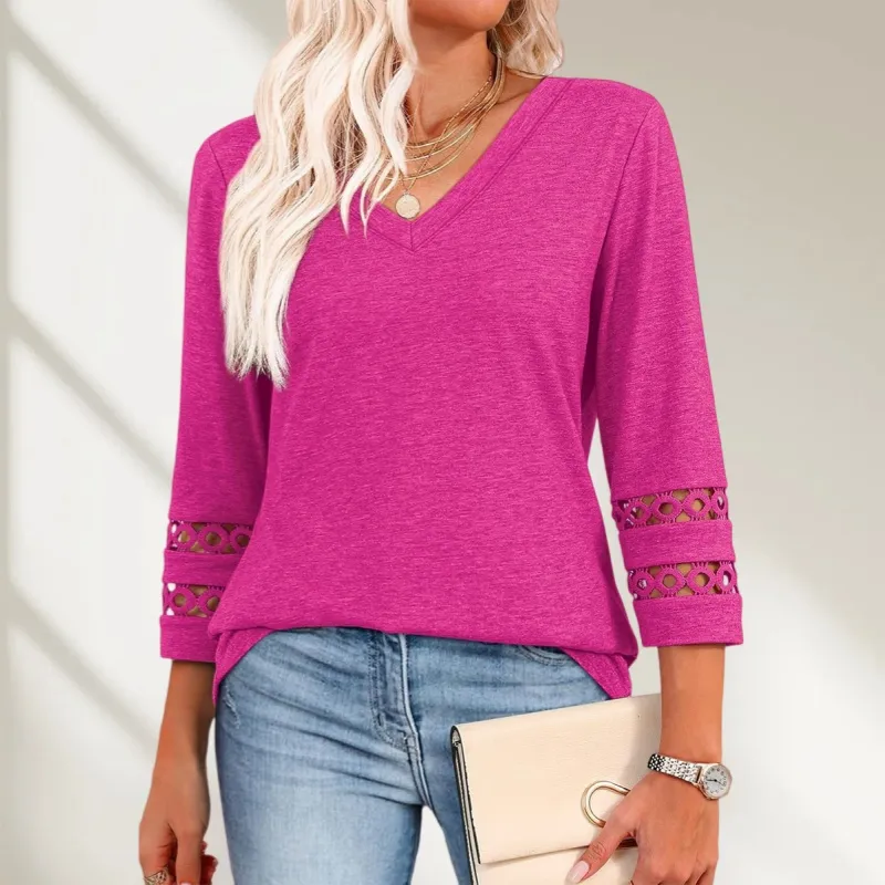 Unisfree 2026 Trendy V Neck T Shirts
