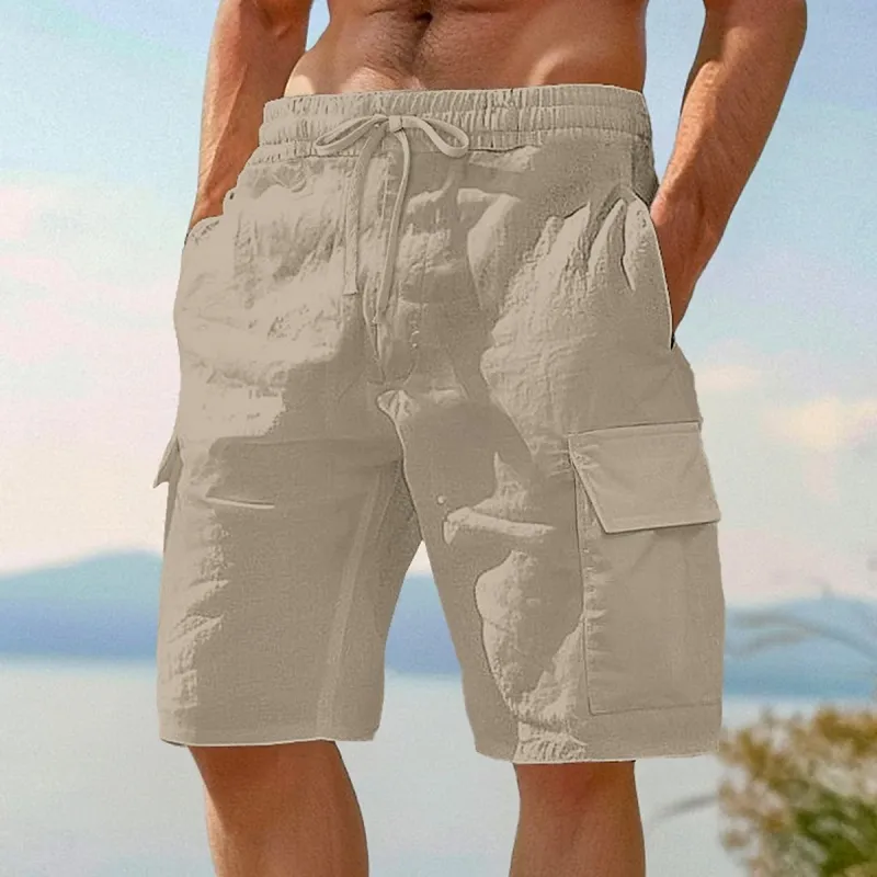 Unisfree Men's Hawaiian Style Cargo Shorts