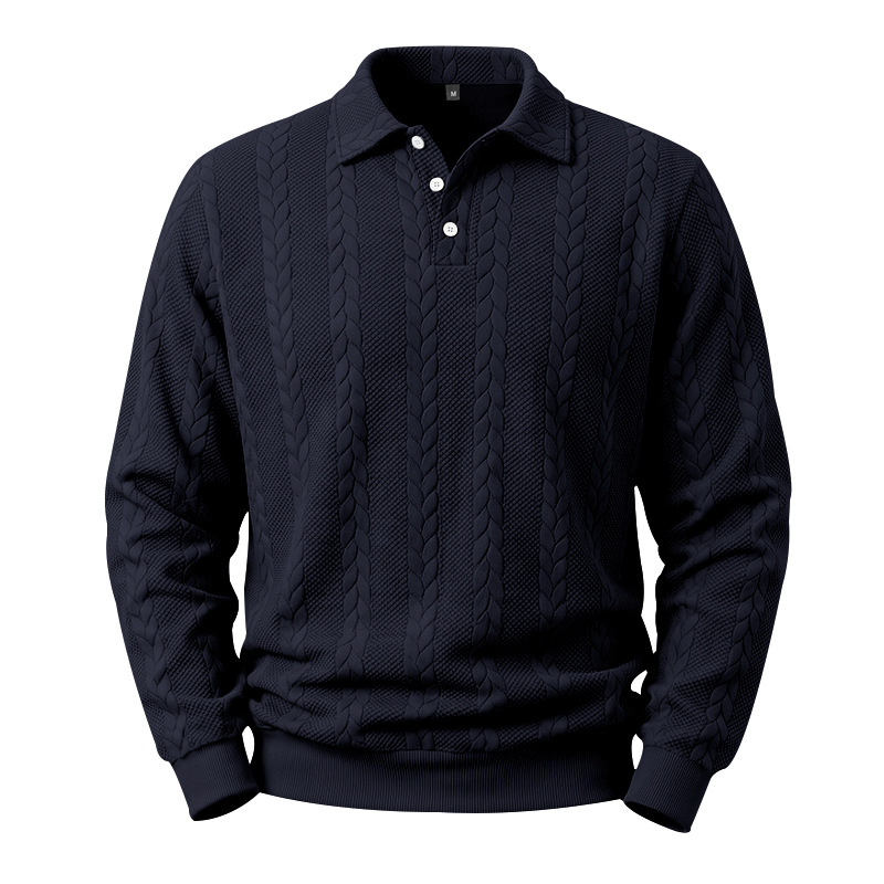 Men's Textured Knit Hoodie Sweatshirt