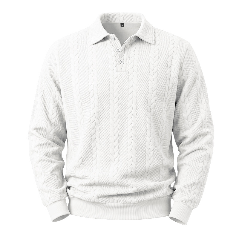 Men's Textured Knit Hoodie Sweatshirt