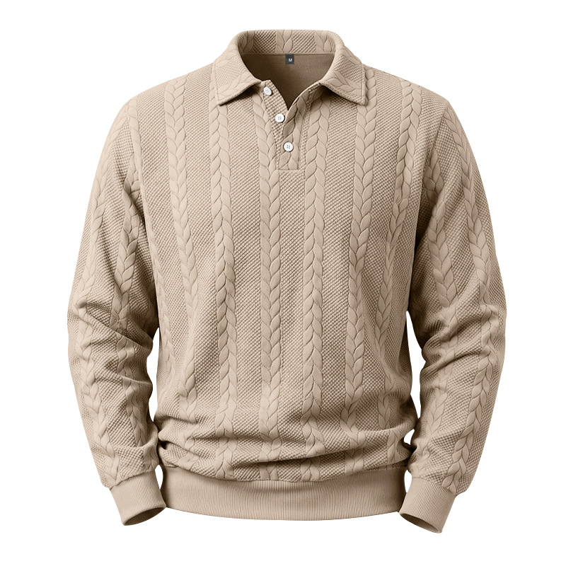 Men's Textured Knit Hoodie Sweatshirt
