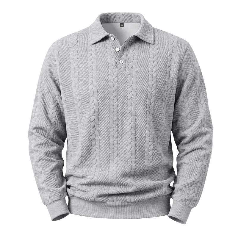 Men's Textured Knit Hoodie Sweatshirt