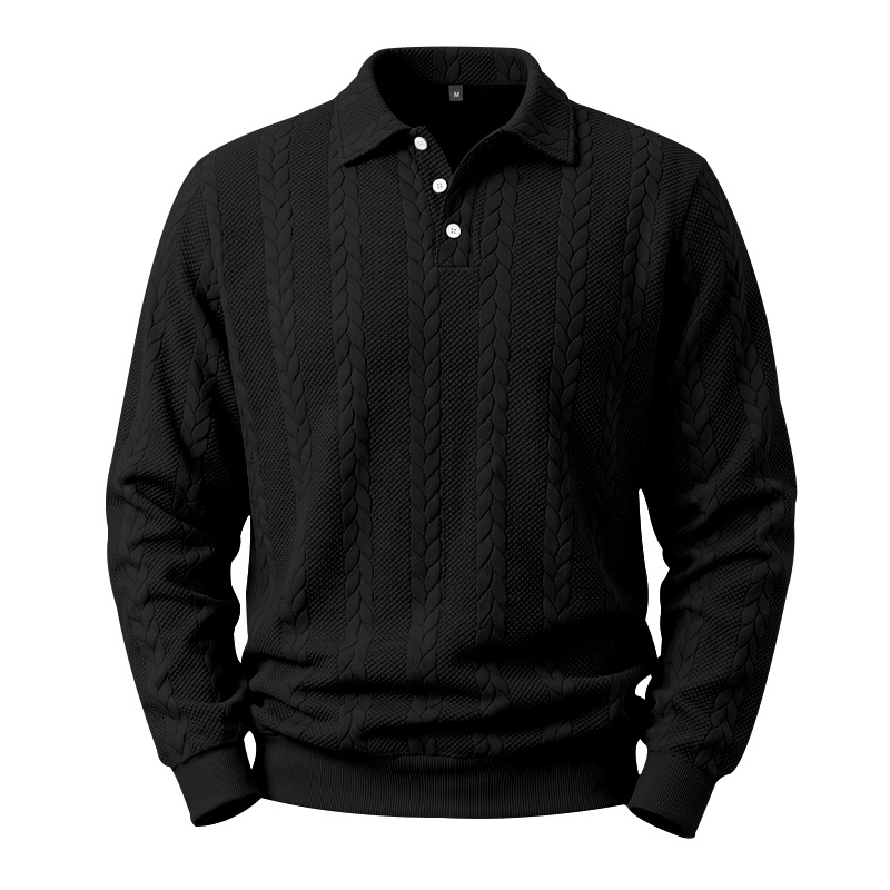 Men's Textured Knit Hoodie Sweatshirt
