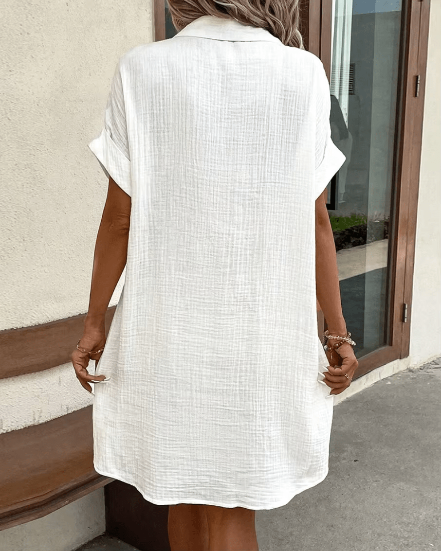 Luz™ - Bequemes Hemdkleid mit Knöpfen