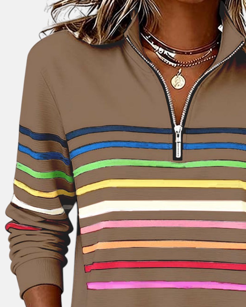 Trina-mae™ – Bequeme Striped Sweater