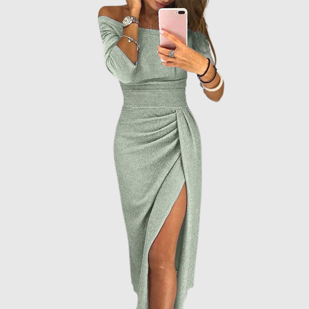 Ely™ - Robe maxi chic avec col halter et coupe élégante et fluide