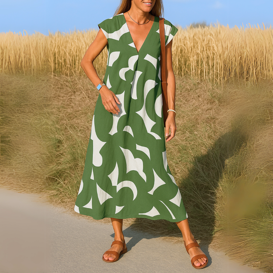 Azura™ – Robe confortable et fluide de style Ibiza avec décolleté en V