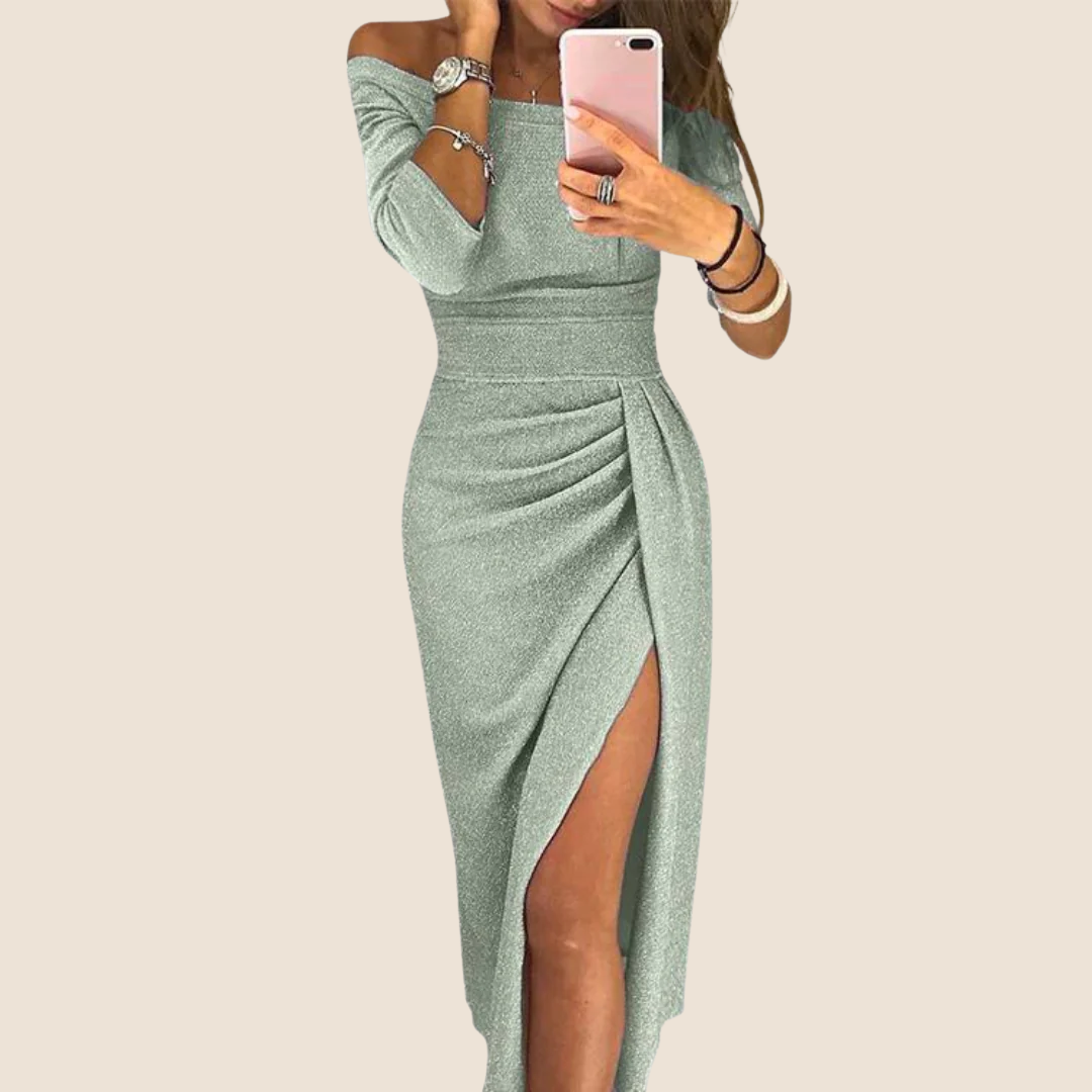 Ely™ - Robe maxi chic avec col halter et coupe élégante et fluide