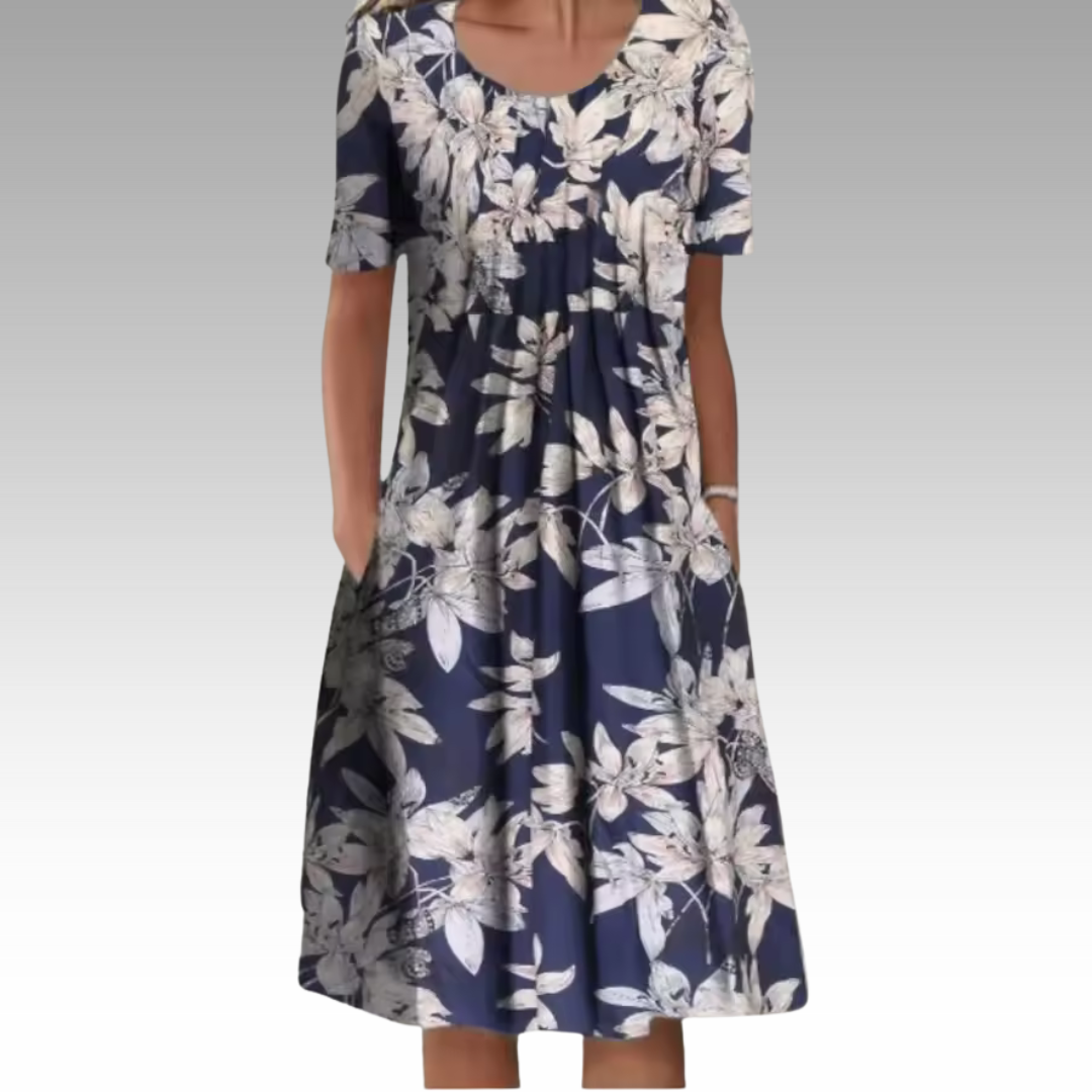 Ziva™ – Robe élégante avec motif floral et couverture du ventre