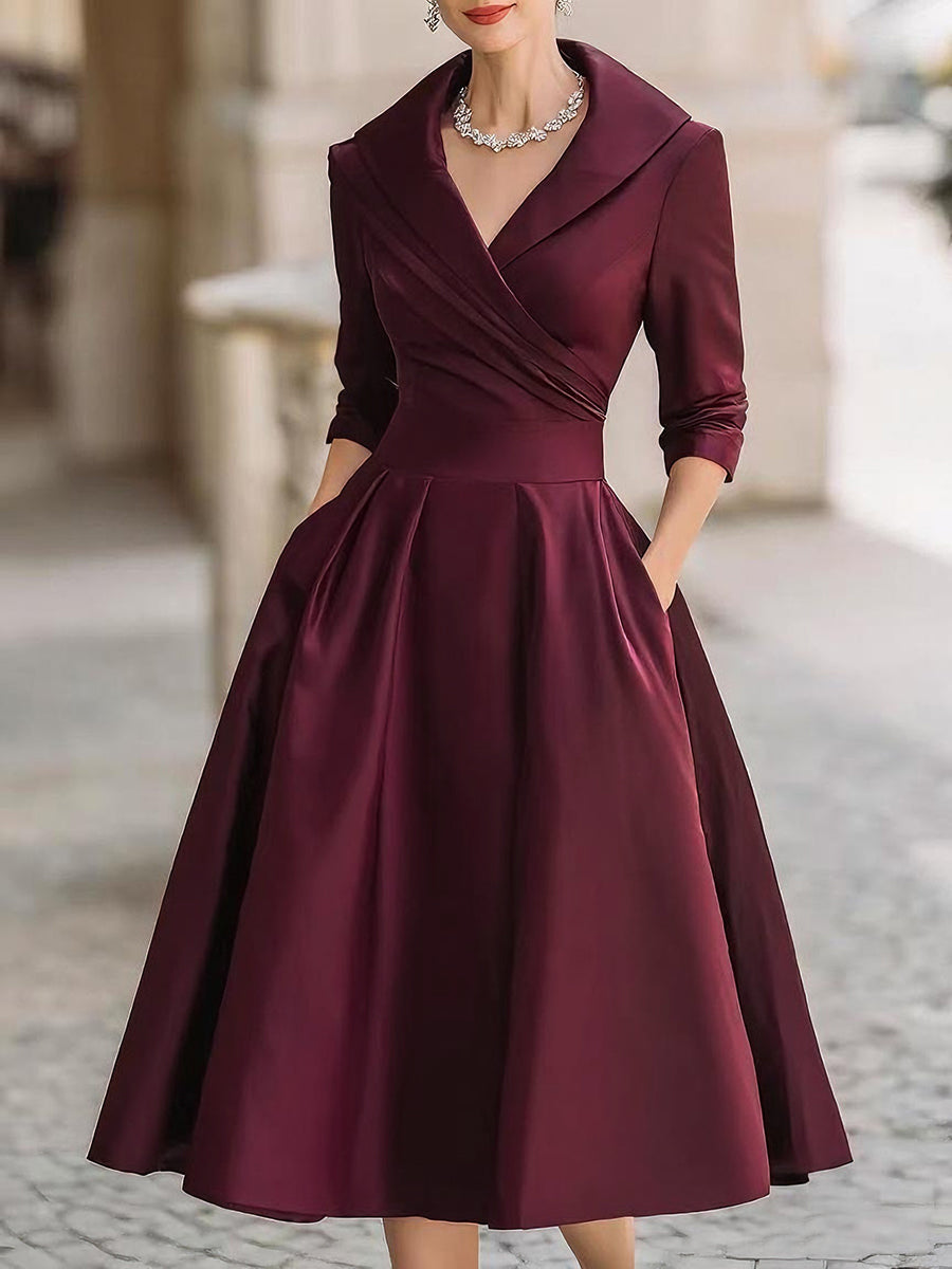 Lea™ - Robe midi élégante avec un subtil éclat