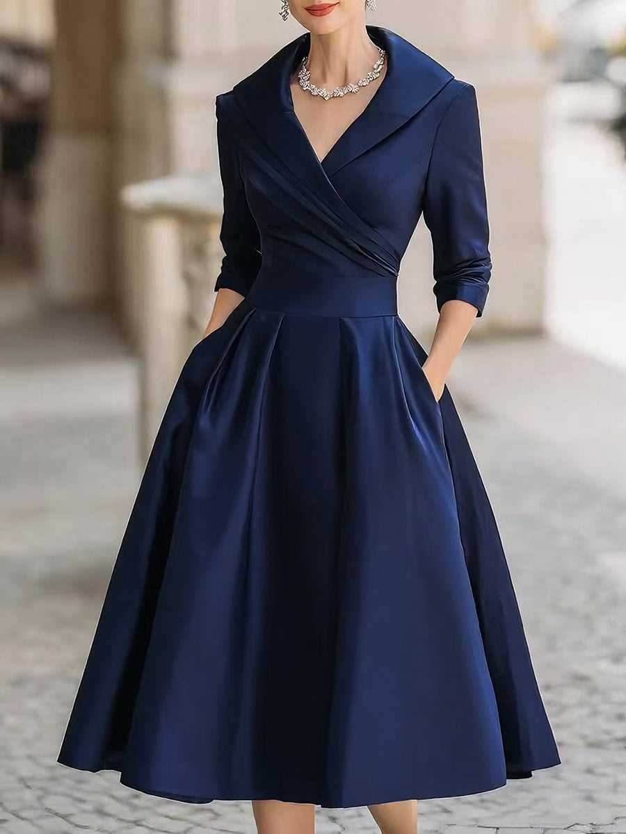 Lea™ - Robe midi élégante avec un subtil éclat
