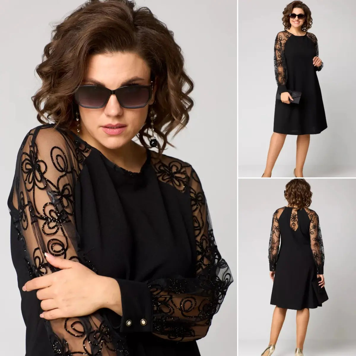 Almira™ - Robe midi classique pour occasions spéciales