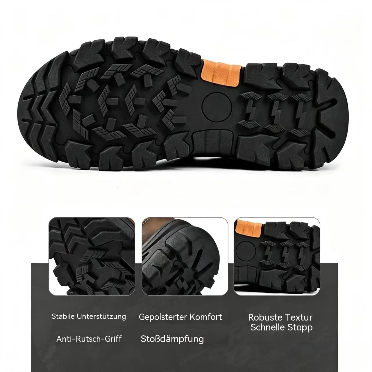 Lenoiva® Herren-Outdoor-Schuhe zum Hineinschlüpfen aus echtem Leder