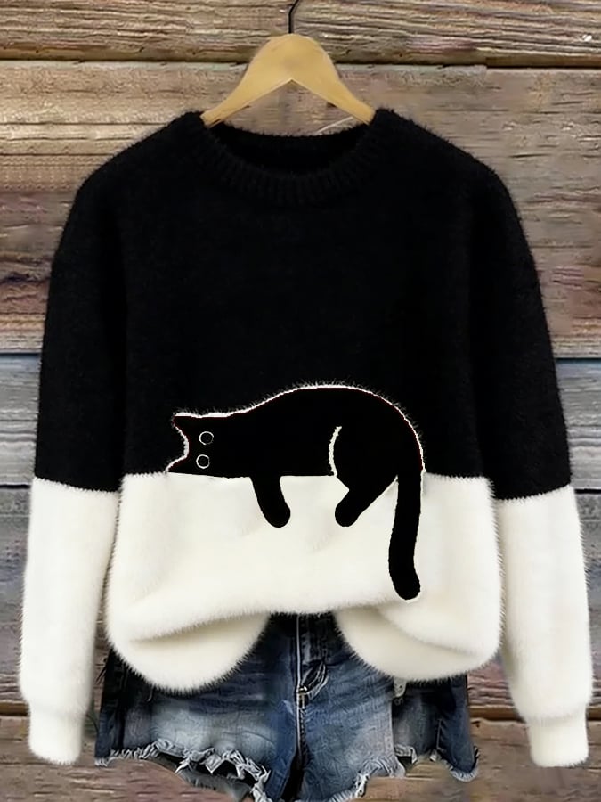 Klaisey™ - Sweat-shirt pour femme à motif chat