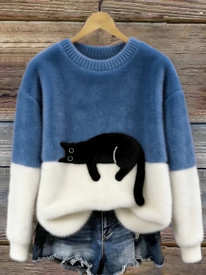 Klaisey™ - Sweat-shirt pour femme à motif chat