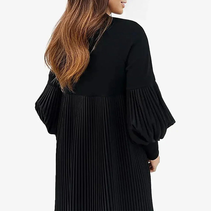 Avelyn™ - Robe plissée élégante avec des manches lanternes pour femmes