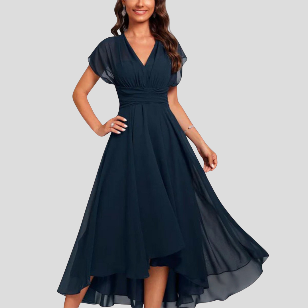 Enid™ – Robe de soirée fluide et élégante avec décolleté en V