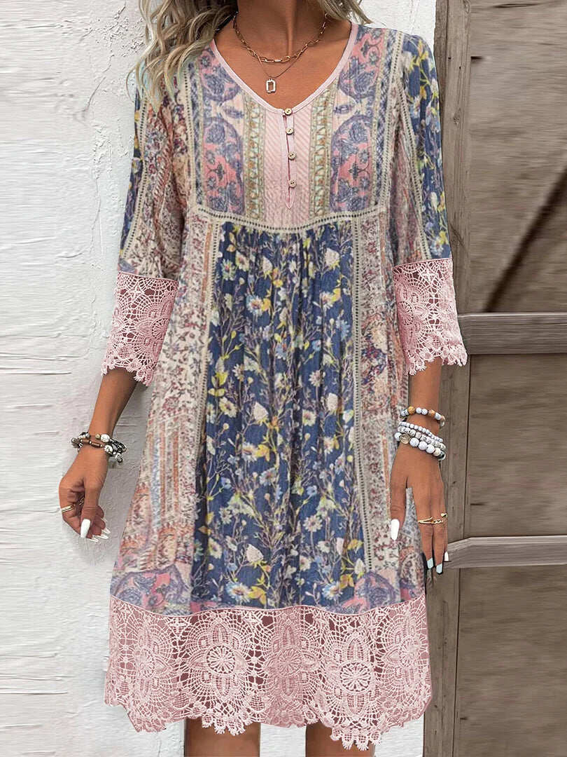 Orla™ – Robe à motifs bohème chic