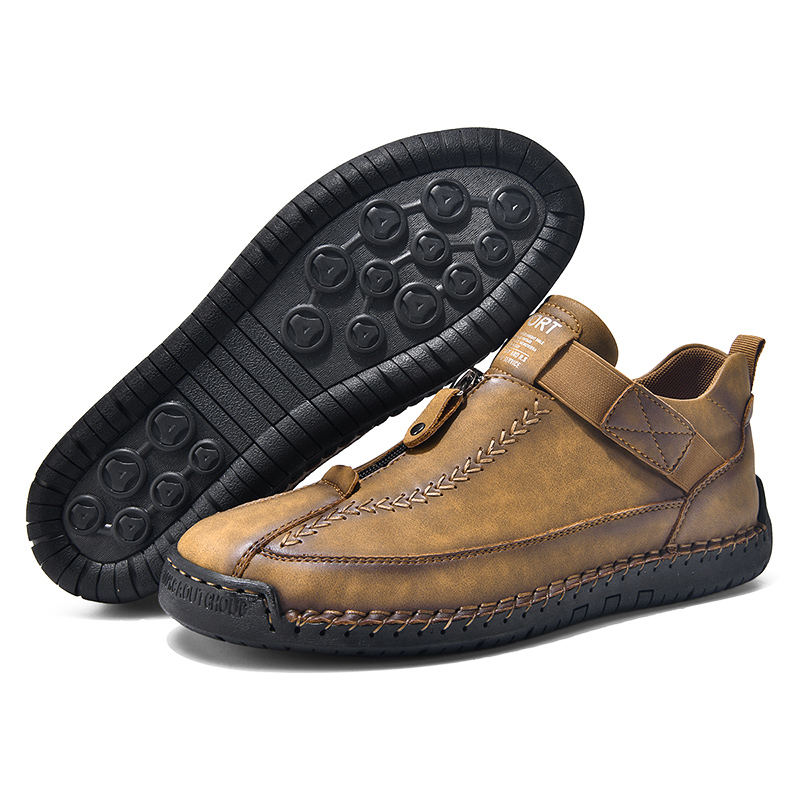 ⏰ Vente limitée dans le temps 70 % de réduction – Pantoufles en cuir premium pour hommes – Le cadeau idéal pour un père, un mari ou un ami | Large capuchon, soutien de la voûte plantaire, imperméable, soulagement de la pression, antidérapant
