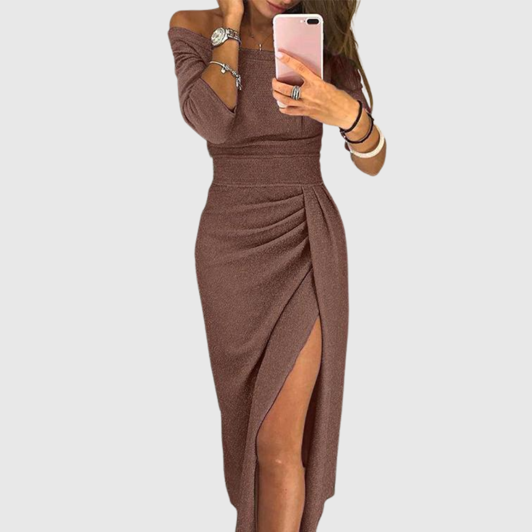 Ely™ - Robe maxi chic avec col halter et coupe élégante et fluide