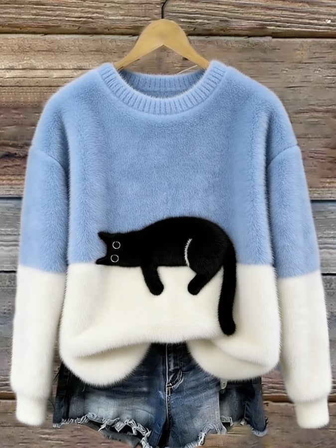 Klaisey™ - Sweat-shirt pour femme à motif chat